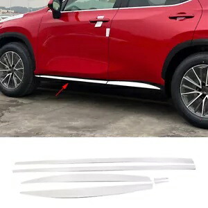 レクサス NX 250 350 350h 2022 鋼クロームサイドドアボディガード成形カバー For Lexus NX 250 350 350h 2022 steel Chrome Side Door Body Guard Molding Cover 【並行輸入品】
