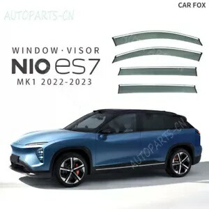 ウィンドウバイザーシェード日雨ガードスチールトリムストリップ付き Nio EL7 ES7 2022-24 Window Visor Shades Sun Rain Guard With Steel Trim Strip For Nio EL7 ES7 2022-24 【並行輸入品】
