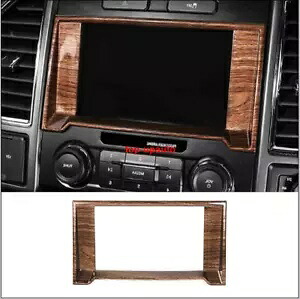 ABS 木目調中央制御ナビゲーションパネルカバートリム 15-20 フォード F150 用 ABS wood grain central control navigation panel cover trim for 15-20 Ford F150 【並行輸入品】