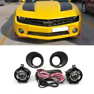 2014-2015 シボレー カマロ LS LT 3.6L フロントフォグライト 電球/ベゼルキット付き For 2014-2015 Chevrolet Camaro LS LT 3.6L Front Fog Light w/ Bulbs/ Bezel Kits 【並行輸入品】