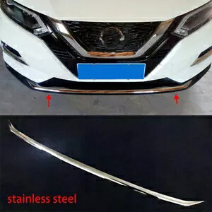 日産ローグスポーツ 2020 S. スチールクロームフロントフードスピアストリップスタイリングトリム用 For Nissan Rogue Sport 2020 S. Steel Chrome Front Hood Spear Strip Styling Trim 【並行輸入品】