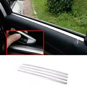 ベンツ E クラス 2016-21 シルバースチールインナードア窓敷居モールディングストリップトリム用 For Benz E-Class 2016-21 Silver Steel Inner Door Windows Sill Molding Strip Trim 【並行輸入品】
