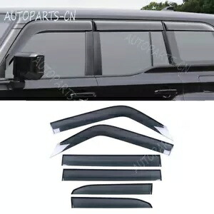 レクサス GX550 2024-2025 ブラックウィンドウバイザーベントシェードサンレインガードスモーク For Lexus GX550 2024-2025 Black Window Visor Vent Shades Sun Rain Guard Smoke 【並行輸入品】