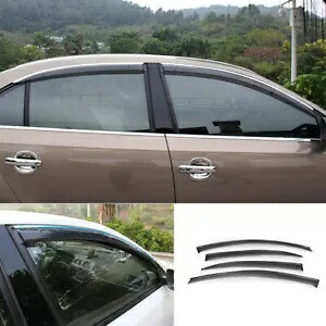 フォルクスワーゲンサジタ ABS ブラックサイドウィンドウバイザーサンレインシールド 4 個 2012-2018 FOR VOLKSWAGEN SAGITA ABS BLACK SIDE WINDOW VISOR SUN RAIN SHIELD 4PCS2012-2018 【並行輸入品】