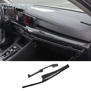 VW ゴルフ MK8 20-21 ABS カーボンファイバーセンターコンソール計器トリムストリップ 2 個 For VW Golf MK8 20-21 ABS carbon fiber center console instrument trim strip 2PCS 【並行輸入品】