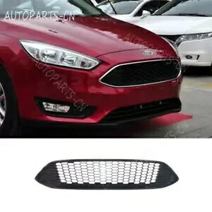 マットブラックフロントセンターメッシュグリルグリルカバートリムフォードフォーカス2015-2018用 Matte Black Front Center Mesh Grille Grill Cover Trim For Ford Focus 2015-2018 【並行輸入品】