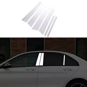 ベンツ C クラスシルバースチール外装窓 Bc ピラー装飾 2015-2021 For Benz C-Class Silver Steel Exterior Window Bc-Pillar Decoration 2015-2021 【並行輸入品】