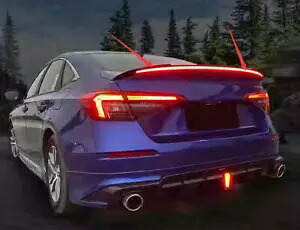11th ホンダ シビック 2022-2025 LED ランスルー ライト テール トランク スポイラー ウイング トリム用 For 11th Honda Civic 2022-2025 LED Run-through Ligh Tail Trunk Spoiler Wing Trim 【並行輸入品】