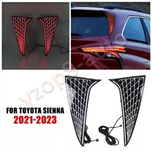 トヨタ シエナ用リアウィンドウピラーランプ LED トランクテールブレーキライト 2021-2023 For Toyota Sienna Rear Window Pillar Lamps LED Trunk Tail Brake Lights2021-2023 【並行輸入品】