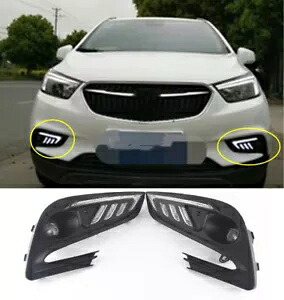 ビュイック アンコール 2016-2018 LED フロントフォグライトデイタイムランニングライト 2 個 For Buick Encore 2016-2018 LED front fog lights daytime running lights 2PCS 【並行輸入品】