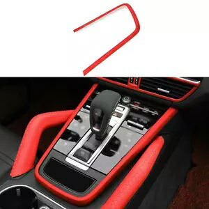 ポルシェカイエン 2018-2021 ABS レッドインテリアギアシフトパネル装飾カバートリム用 FOR PORSCHE CAYENNE 2018-2021 ABS RED INTERIOR GEAR SHIFT PANEL DECOR COVER TRIM 【並行輸入品】