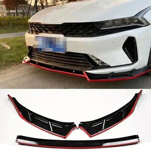 起亜 K5 2021-23 GT-Line 赤 + 黒フロントバンパーリップボディキットスポイラースプリッター FOR KIA K5 2021-23 GT-Line RED+Black Front Bumper Lip Body Kit Spoiler Splitter 【並行輸入品】