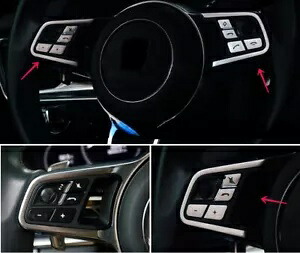 ポルシェカイエン用ステアリングホイールボタンパッチシルバー 8 個 2018-2021 For Porsche Cayenne steering wheel button patch silver 8pcs2018-2021 【並行輸入品】