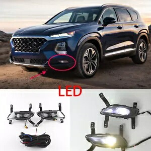 LED フォグランプ LED デイタイムランニングライト DRL ヒュンダイサンタフェ 2019-2020 LED Fog Lamp LED Daytime Running Light DRL For Hyundai Santa Fe 2019-2020 【並行輸入品】