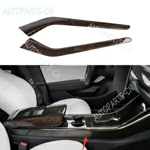 ピーチ木目調ギアシフト両側カバートリムフィットテスラモデル 3 2017-2021 Peach Wood Grain Gear Shift Both Side Cover Trim Fit For Tesla Model 3 2017-2021 【並行輸入品】