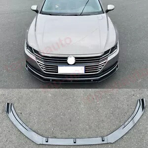 Vw Arteon 2019 2020 ABS カーボンフロントバンパーリップボディキットスポイラートリム 3PC For VW Arteon 2019 2020 ABS carbon Front Bumper Lip Body Kit Spoiler Trim 3PC 【並行輸入品】