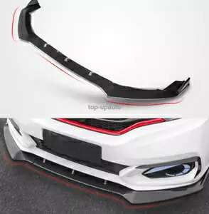 ホンダフィットジャズ 2018-19 フロントバンパーリップカバートリムカーボンファイバー ABS 3 個 FIT FOR Honda Fit Jazz 2018-19 Front Bumper Lip Cover Trim Carbon fiber ABS 3Pcs 【並行輸入品】