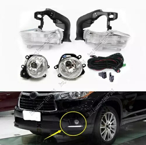 LED デイタイムランニングライト + フォグランプ配線キット 2014-2016 トヨタ ハイランダー用 LED Daytime Running Light + Fog Lamp Wiring Kits For 2014-2016 Toyota Highlander 【並行輸入品】