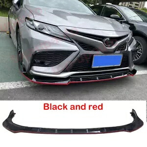 トヨタ カムリ 2021-22 XSE SE 赤黒フロントバンパーリップボディキットスポイラー 3 個 For Toyota Camry 2021-22 XSE SE red Black Front Bumper Lip Body KIT Spoiler 3PCS 【並行輸入品】｜カスタムパーツ WORLD倉庫