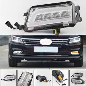 フォルクスワーゲンパサート 2016-2019 LED フォグランプデイタイムランニングライトウインカー For Volkswagen Passat 2016-2019 LED Fog Lamp Daytime Running Light turn signal 【並行輸入品】