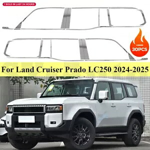 ランドクルーザープラド LC250 24-25 クローム鋼ウィンドウモールディングカバートリムストリップ用 For Land Cruiser Prado LC250 24-25 Chrome Steel Window Molding Cover Trim Strip 【並行輸入品】|カスタムパーツ WORLD倉庫