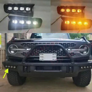 フォード ブロンコ 2021-2023 LED デイタイムランニングライト DRL フォグランプウインカー For Ford Bronco 2021-2023 LED Daytime Running Lights DRL Fog Lamp Turn Signals 【並行輸入品】｜カスタムパーツ WORLD倉庫