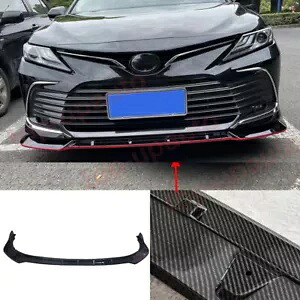 トヨタカムリ 2021 2022 XLE LE カーボンファイバーフロントバンパーリップボディキットスポイラー For Toyota Camry 2021 2022 XLE LE Carbon fiber Front Bumper Lip Body KIT Spoiler 【並行輸入品】｜カスタムパーツ WORLD倉庫