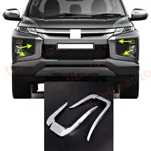 三菱トライトン 2019-2022 L200 フロントバンパー下部上部クロームトリム 4PC For Mitsubishi Triton 2019-2022 L200 front bumper lower upper chrome trim 4PC 【並行輸入品】｜カスタムパーツ WORLD倉庫