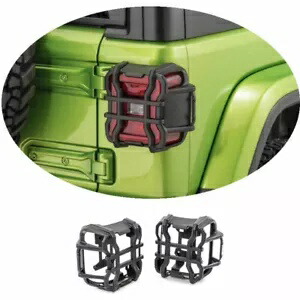 ジープラングラー JL 2018-2020 ブラックアルミリアテールライトランプフレームトリム 2X For Jeep Wrangler JL 2018-2020 Black Aluminum Rear Tail Light Lamp Frame Trim 2X 【並行輸入品】