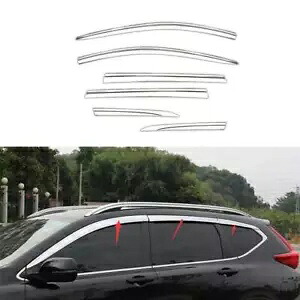 クロームウィンドウバイザーシェードサンレインガード 6 個ホンダ CRV CR-V 2017-2022 に適合 Chrome Window Visor Shades Sun Rain Guard 6PCS Fit For Honda CRV CR-V 2017-2022 【並行輸入品】