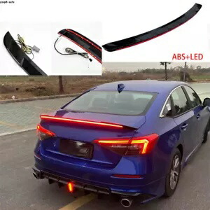 ホンダシビック 2022 2023 LED ランプライトストリーマーテールトランクスポイラーウイングトリム For Honda Civic 2022 2023 LED lamp light streamer tail Trunk Spoiler Wing Trim 【並行輸入品】
