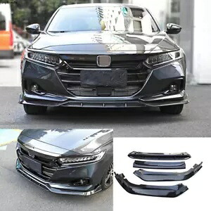 ホンダ アコード 2021-2022 ABS カーボンファイバーフロントバンパーリップボディキット 4 個 For Honda Accord 2021-2022 ABS Carbon Fiber Front Bumper Lip Body Kit 4PCS 【並行輸入品】