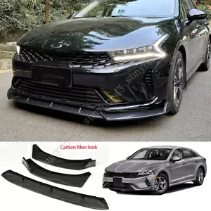 起亜 K5 2021-2023 EX ABS カーボンフロントバンパーリップボディキットスポイラースプリッター FOR KIA K5 2021-2023 EX ABS Carbon Front Bumper Lip Body Kit Spoiler Splitter 【並行輸入品】｜カスタムパーツ WORLD倉庫