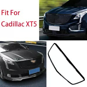 キャデラック XT5 2016-2019 2020 ABS ブラックフロントグリルグリルフレームカバートリム For Cadillac XT5 2016-2019 2020 ABS Black Front Grille Grill Frame Cover Trim 【並行輸入品】