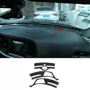 ダッジ チャレンジャー 2015-2021 カーボンファイバーフロントガラスパネルカバートリム 3X For Dodge Challenger 2015-2021 Carbon Fiber Front Windshield Panel Cover Trim 3X 【並行輸入品】