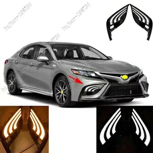 トヨタカムリ 2021 2022 LED デイタイムランニングライト DRL ウインカーフォグランプ For Toyota Camry 2021 2022 LED Daytime Running Light DRL Turn Signals Fog Lamp 【並行輸入品】