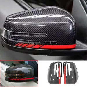 黒赤カーボンファイバーリアビューサイドミラーカバートリムベンツ B S クラス 07-19 Black Red Carbon Fiber Rear View Side MirrorCover Trim For Benz B S-Class 07-19 【並行輸入品】