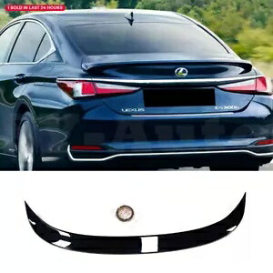 レクサス ES350 ES300h 2019-2024 黒曜石黒 ABS リアトランクスポイラーリップウイング For Lexus ES350 ES300h 2019-2024 Obsidian Black ABS Rear Trunk Spoiler Lip Wing 【並行輸入品】