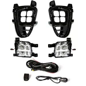 4 目 LED デイライトキットフォグランプ 2019-2020 KIA ソレント L/LX/LX V6/EX V6 4 Eyes LED Daylights Kit Fog Lamp For 2019-2020 KIA Sorento L/ LX/ LX V6/ EX V6 【並行輸入品】