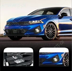 Kia K5 Optima 21-23 LED ブラックフロントフォグライトとデイタイムランニングライト用 For Kia K5 Optima 21-23 LED black front fog lights and daytime running lights 【並行輸入品】