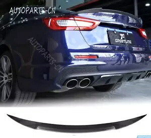 リアルカーボンファイバーリアトランクスポイラースプリッターマセラティクアトロポルテ 13-2023 Real Carbon Fiber Rear Trunk Spoiler Splitter For Maserati Quattroporte 13-2023 【並行輸入品】