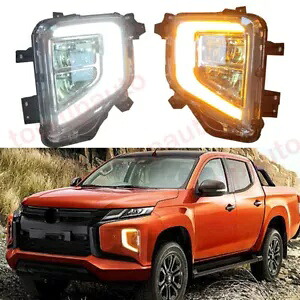 三菱トライトン L200 2019-2022 LED フォグランプ DRL デイタイムランニングライト 2PC For Mitsubishi Triton L200 2019-2022 LED Fog Lamp DRL Daytime Running Light 2PC 【並行輸入品】｜カスタムパーツ WORLD倉庫