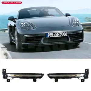 フロントバンパーデイタイムランライトランプ LED 2017+ ポルシェ 718 982 ボクスターケイマン用 Front Bumper Daytime Run Light Lamp LED For 2017+ Porsche 718 982 Boxster Cayman 【並行輸入品】｜カスタムパーツ WORLD倉庫