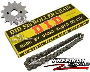 HONDA FAT CAT TR200 TR 200 純正前後歯スプロケット＆DIDチェーンセット HONDA FAT CAT TR200 TR 200 STOCK FRONT & REAR TOOTH SPROCKETS & DID CHAIN SET 【並行輸入品】