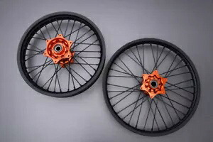 「リム/スポークホイールのペア フロント リア クロス KTM SX 125 2003-2012 21\