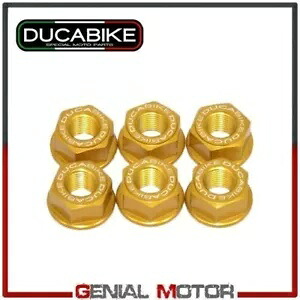 クラウン フランジ ナット キット ゴールド 6DSB01B Ducabike Ducati Multistrada 1200 2010 - 2017 Crown Flange Nuts Kit Gold 6DSB01B Ducabike Ducati Multistrada 1200 2010 - 2017 【並行輸入品】