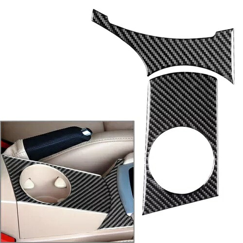 カーボンファイバーギアウォーターカップホルダーパネルカバートリム LHD BMW X3 E83 2004-2010 Carbon Fiber Gear Water Cup Holder Panel Cover Trim LHD For BMW X3 E83 2004-2010 【並行輸入品】