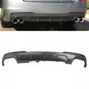 リアバンパーディフューザー排気リップ BMW 5 シリーズ F10 M スポーツ 2011-16 カーボン FL Rear Bumper Diffuser Exhausts Lip For BMW 5 Series F10 M Sport 2011-16 Carbon fl 【並行輸入品】