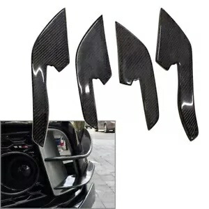 4x フロントバンパーサイドカナードスプリッターフィンスポイラーアウディ RS6 RS7 カーボンファイバー 4x Front Bumper Side Canards Splitter Fins Spoiler For Audi RS6 RS7 Carbon Fiber 【並行輸入品】