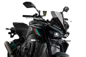 Puig スポーツ スクリーン フロントガラス ダークスモーク ヤマハ MT-10 & SP 2022 - 2024 Puig Sport Screen Windshield Dark Smoke Yamaha MT-10 & SP 2022 - 2024 【並行輸入品】